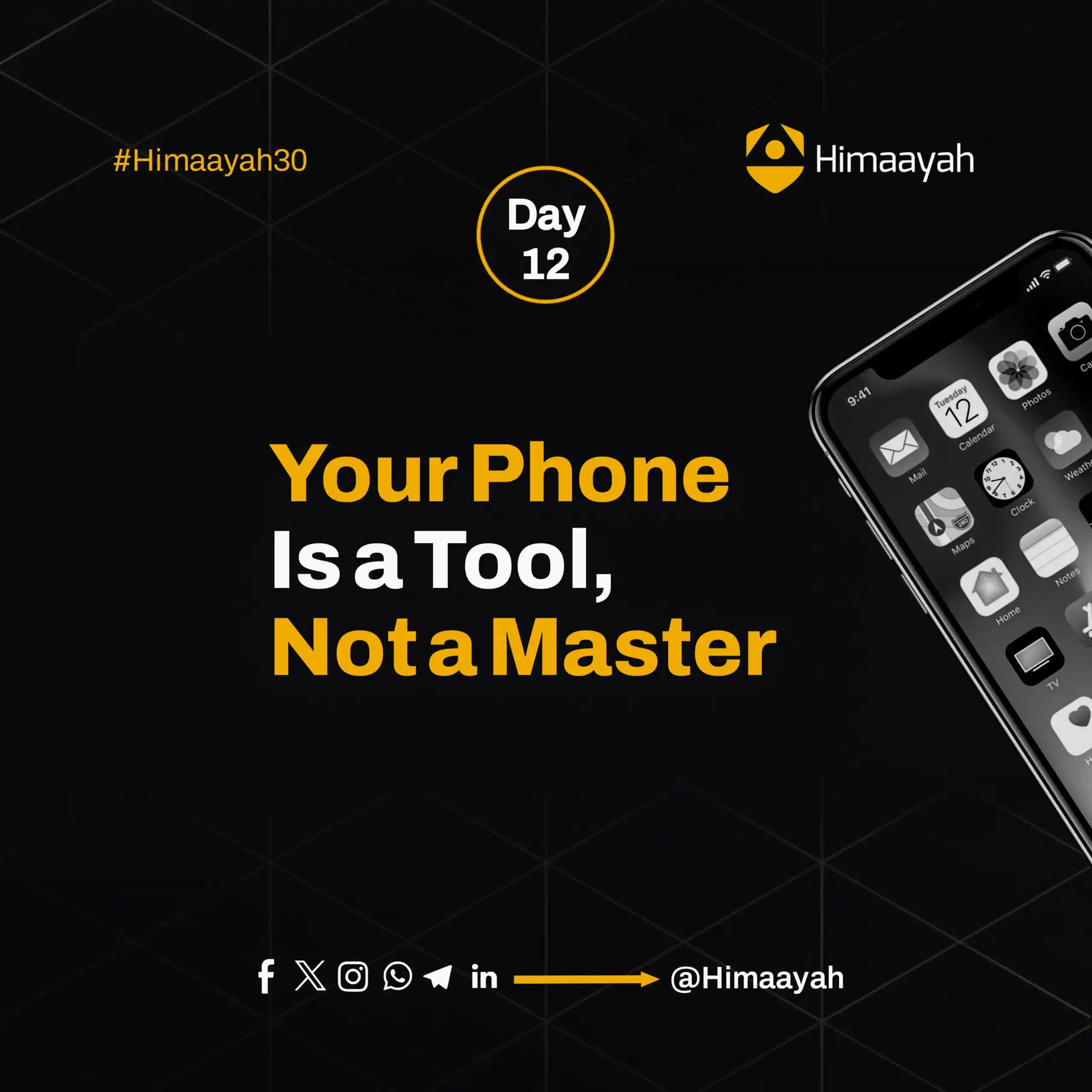 Image from Himaayah: *Day 12 — Your Phone Is a Tool, Not a Master*  Let’s be real:  Most of...