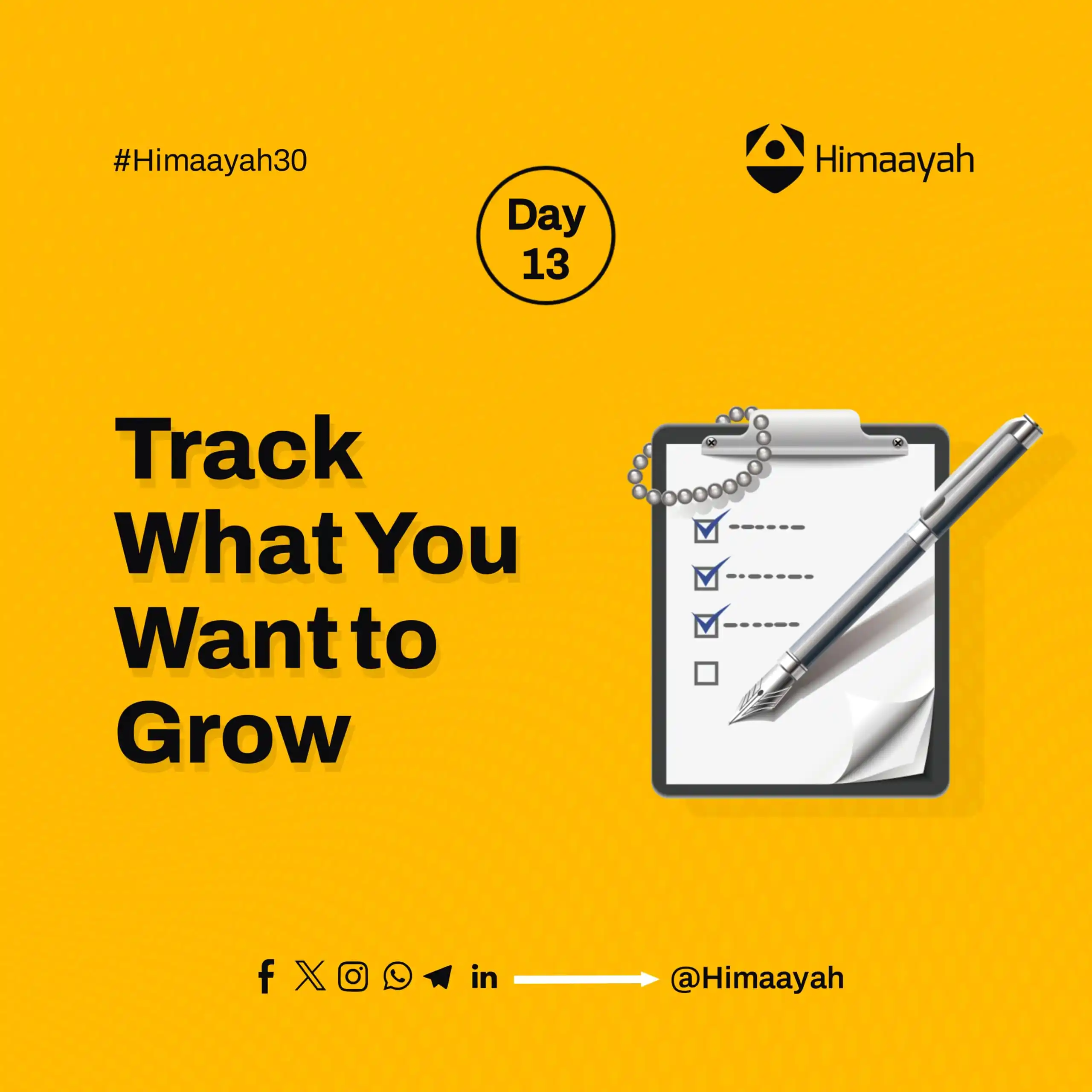 Image from Himaayah: *Day 13 — Track What You Want to Grow* If you don’t measure it, you c...