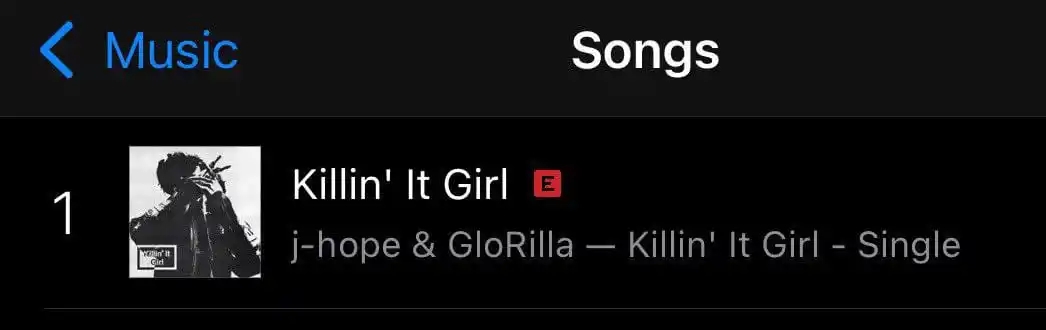 Image from DAILY BTS INFO⁷: ° 📊 “Killin’ It Girl (feat. Glorilla)” milik j-hope telah mencapai <...