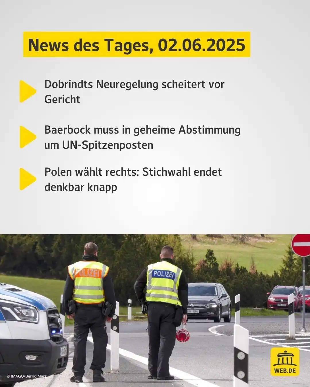 Image from WEB.DE News: ▶️ Die Zurückweisung von Asylsuchenden bei Grenzkontrollen auf deutsch...