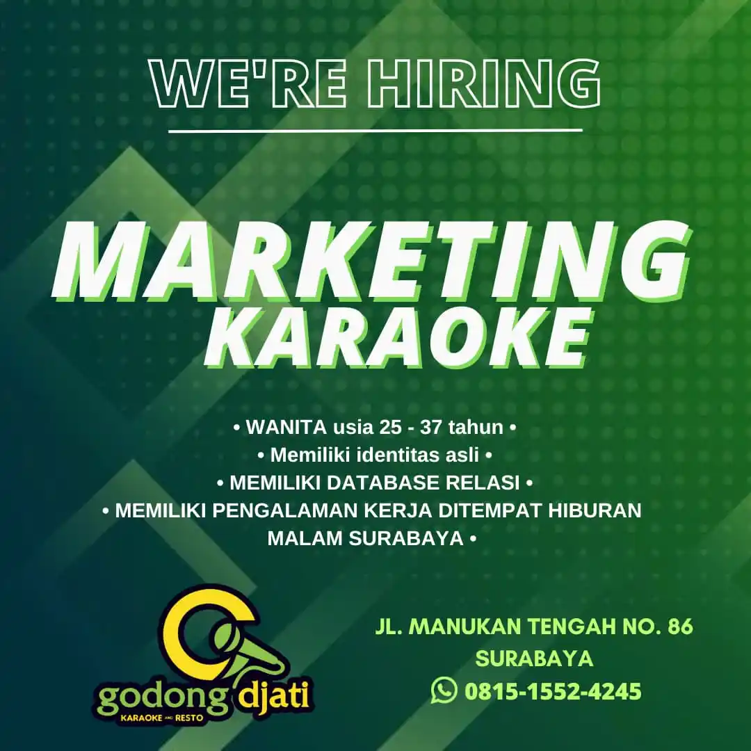 Image from Loker Surabaya Dan Sekitarnya: DIUTAMAKAN YANG MEMILIKI PENGALAMAN KERJA DI TEMPAT HIBURAN MALAM SURA...