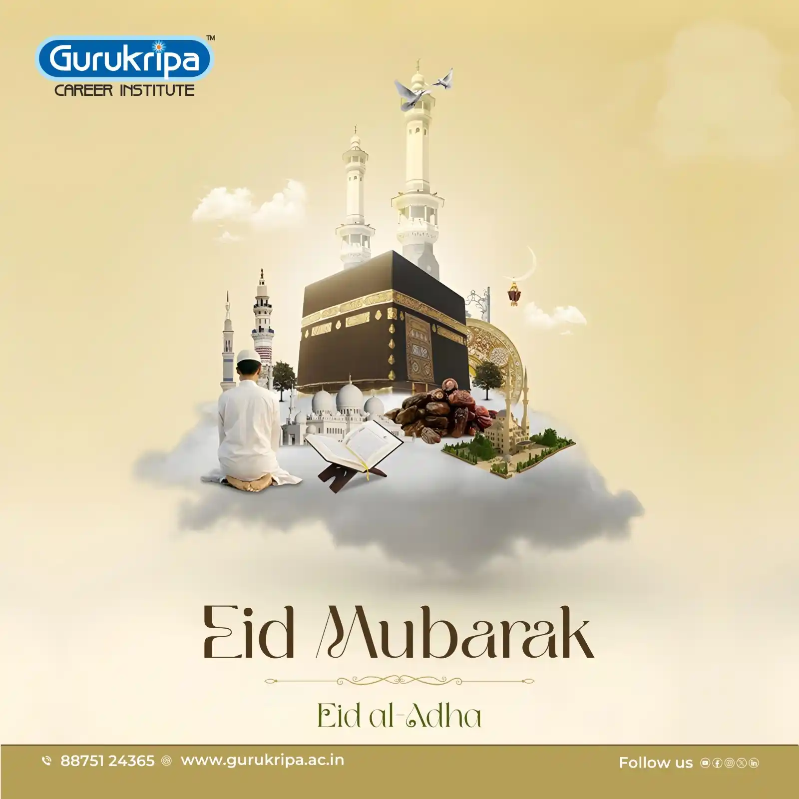 Image from Gurukripa Career Institute: 🌙✨ Eid al-Adha Mubarak! ✨ <a class="text-blue-500 hover:underline cu...