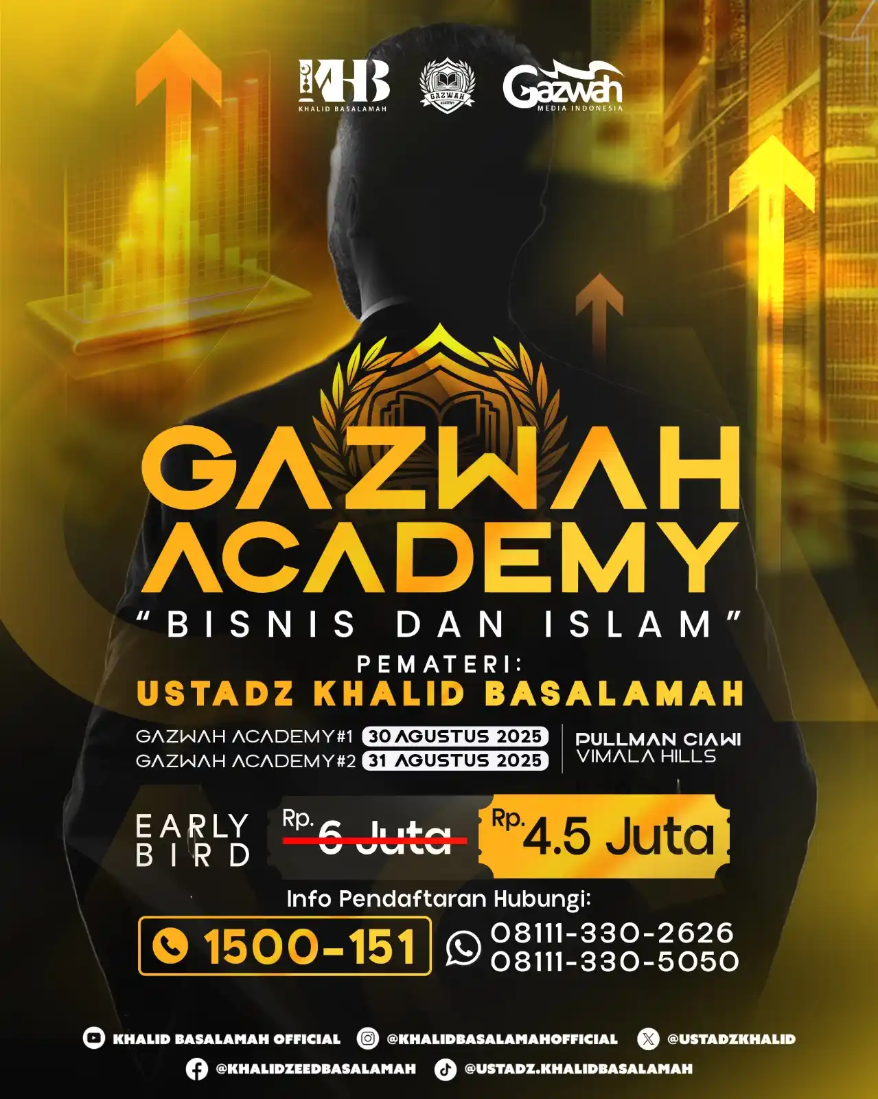 Image from Khalid Basalamah Official: 🚨 GAZWAH ACADEMY IS BACK! 🚨 Kelas bisnis eksklusif untuk muslimin y...