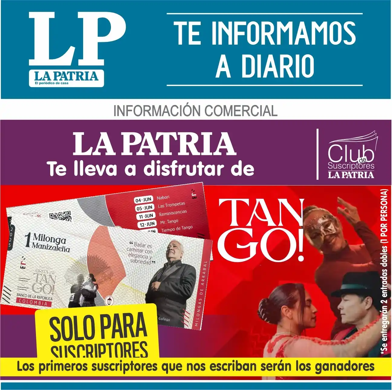 Image from Periódico LA PATRIA: 📢 ¡Hola! Infórmate a esta hora con las *tres noticias recomendadas* d...