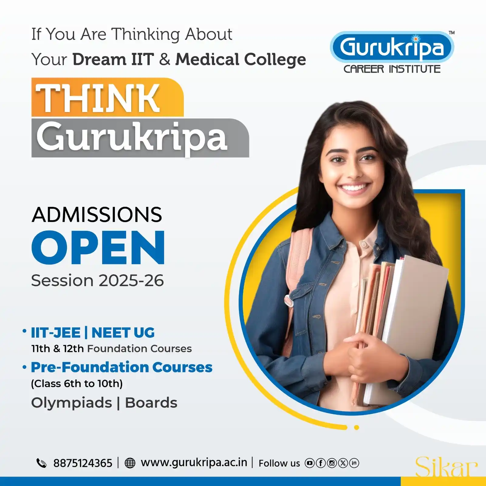 Image from Gurukripa Career Institute: 🌟 If You Are Thinking About Your Dream IIT & Medical College 💭 THINK...