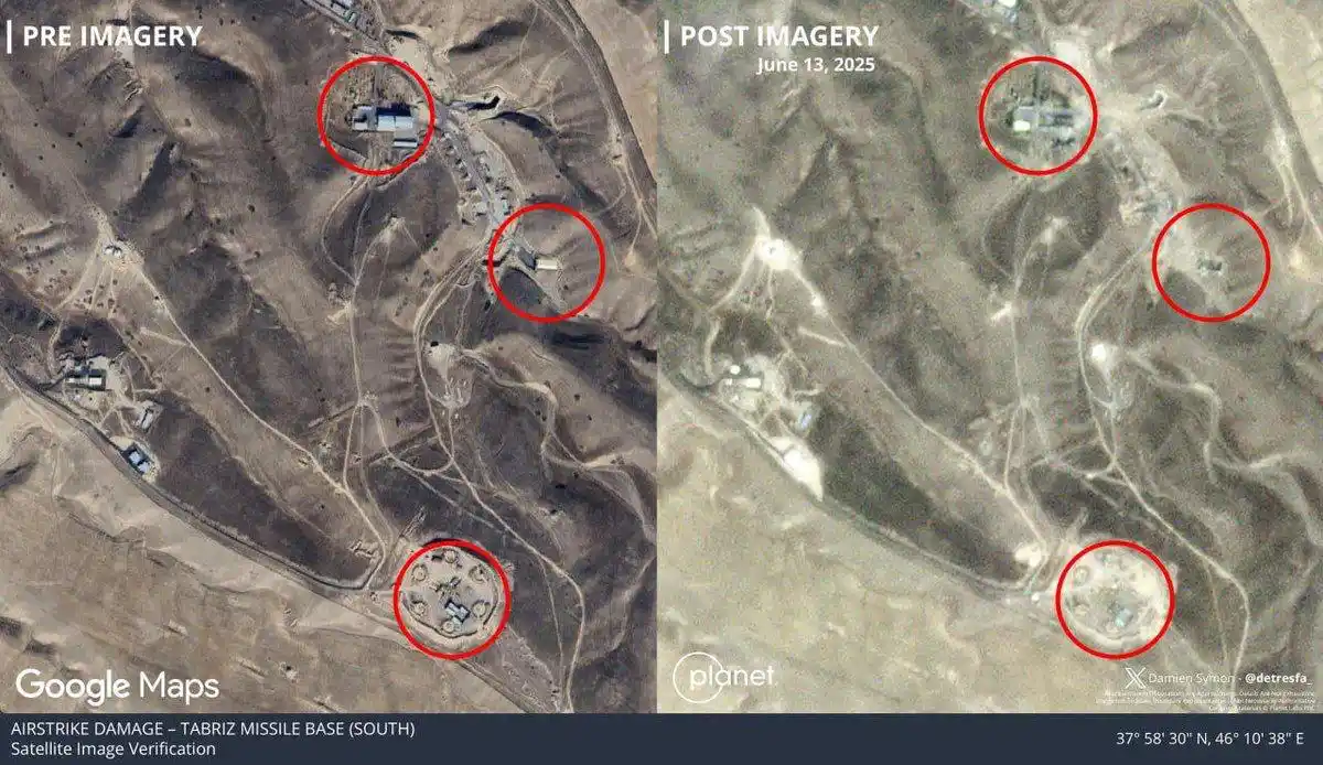 Image from Enlace Judío : 🚨 *Imagen satelital muestra los daños del ataque de Israel contra una...