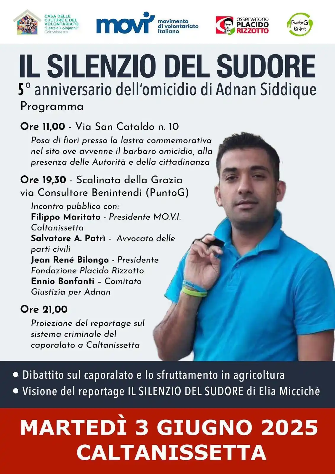 Image from Flai Cgil nazionale : 🔴 Incontro: IL SILENZIO DEL SUDORE 🗓️ 3 giugno 2025 📍 Caltanissett...