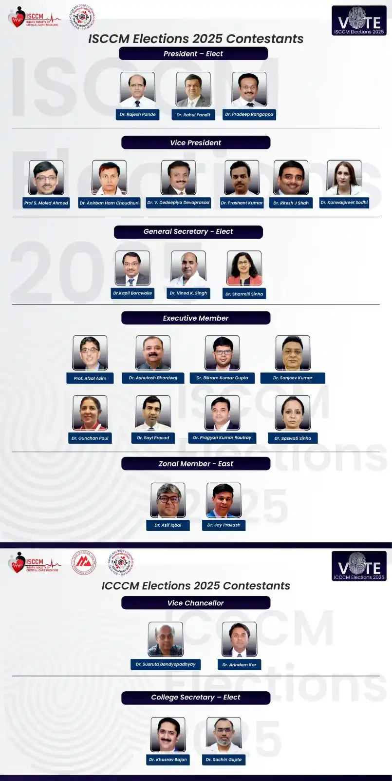 Image from ISCCM Connect: *ISCCM Elections 2025 Contestants* *Link:* https://isccm.org/Election...
