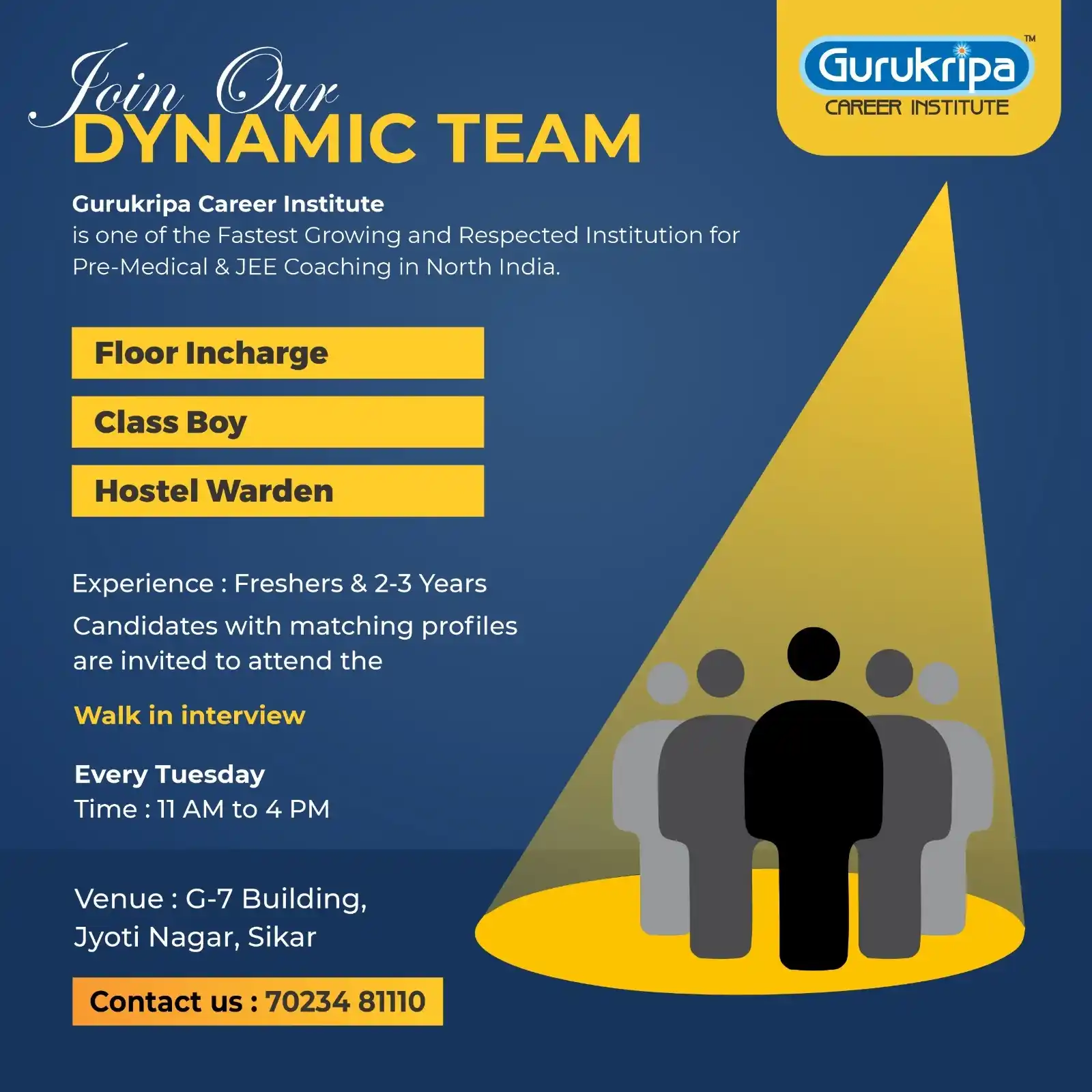 Image from Gurukripa Career Institute: 🚀 JOIN OUR DYNAMIC TEAM! 🚀 Gurukripa Career Institute is one of the...