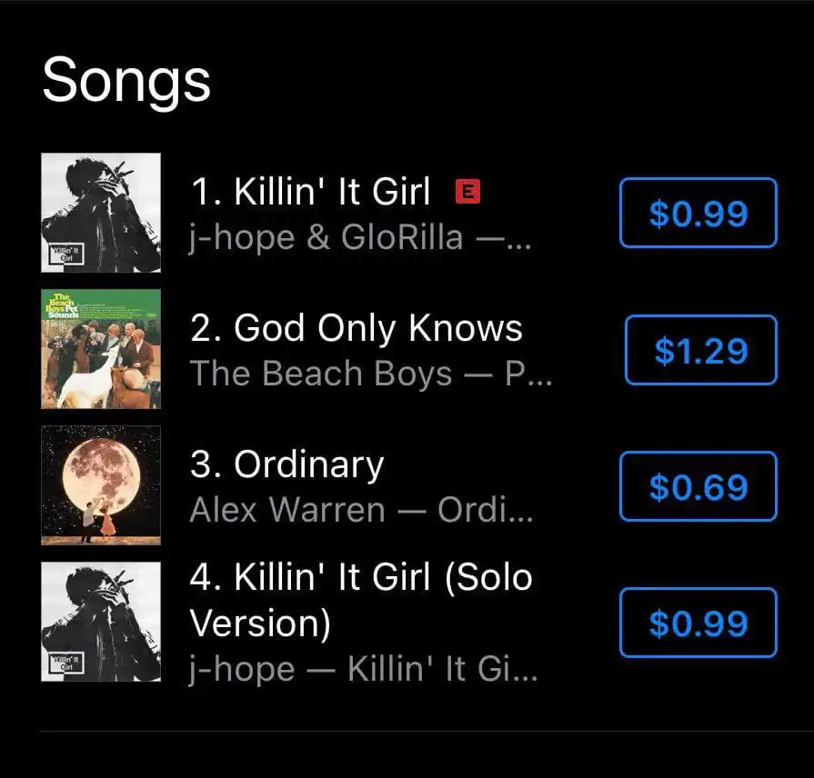 Image from BTS 🧾⟭⟬💜BANGTAN & ARMY ⟭⟬: — "Killin' It Girl" de J-hope (ft. GloRilla) alcanzó el<a class="text...