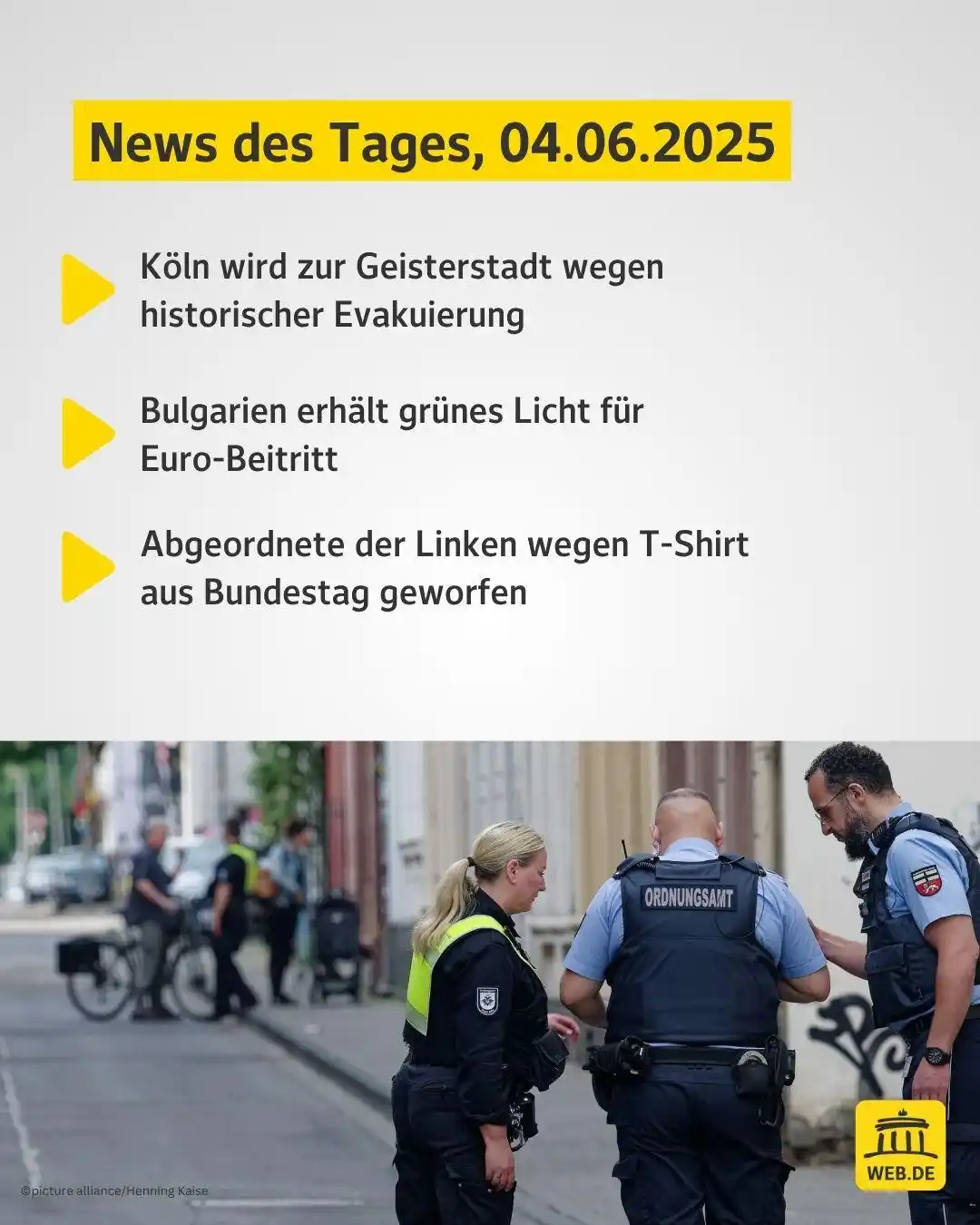 Image from WEB.DE News: ▶️ Köln wird zur Geisterstadt: Ausnahmezustand wegen historischer Evak...