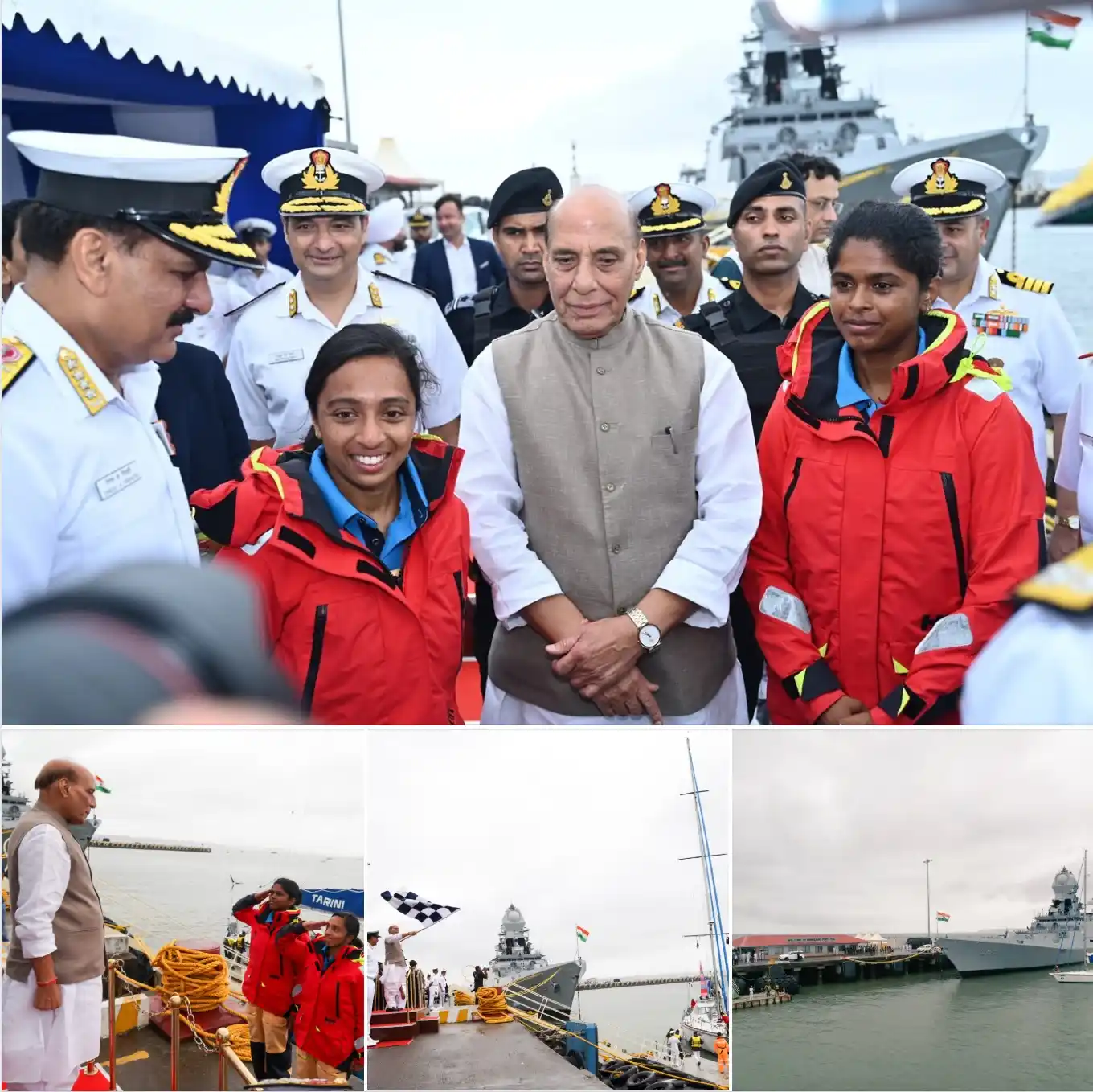 Image from Indian Navy: Lieutenant Commander Dilna K & Lieutenant Commander Roopa A create his...