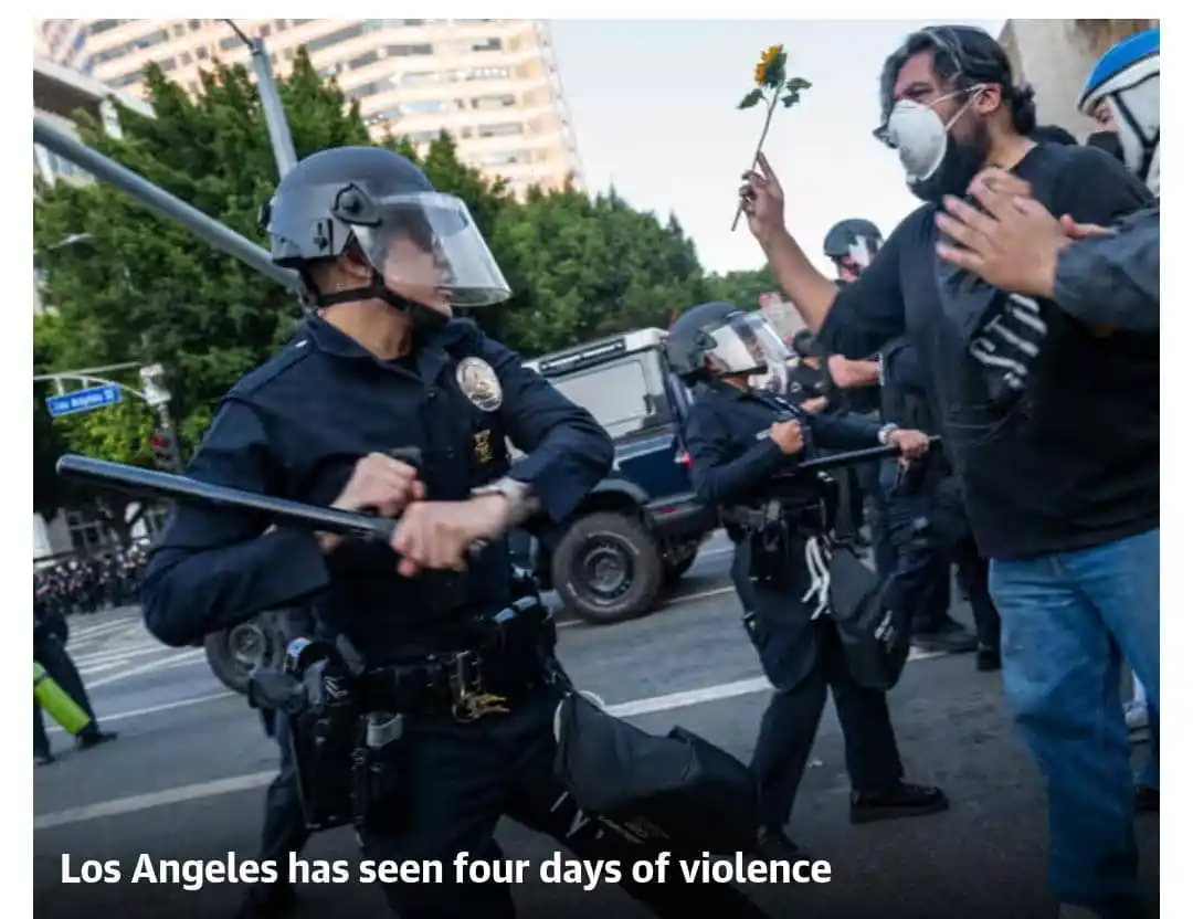 Image from Zoomic Media (8): Los Angeles *Trump sends thousands more troops to LA as mayor says cit...