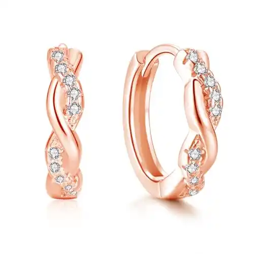 Image from Pirate Deals Angebote | Preisfehler, Schnäppchen, Rabatte & Freebies: Loutade Creolen Silber Damen Ohrringe, S925 Twisted Ohrringe Pirαt~е-D...
