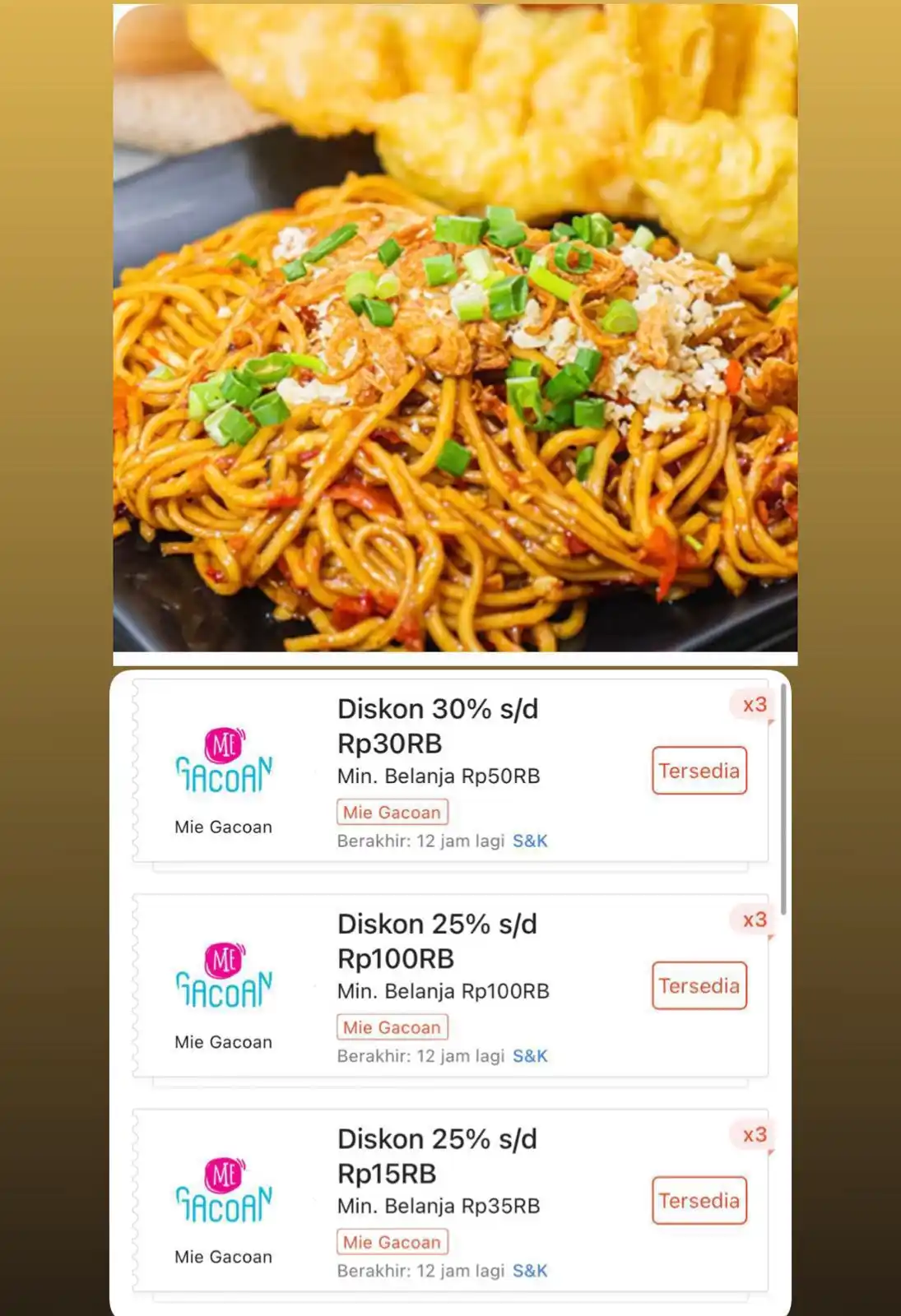 Image from Serba Ada ➖ MAMA NAYA ➖ INFO PROMO DISKON SHOPEE, LAZADA, BLIBLI ➖ INDOMARET, ALFAMART: Makan siang dulu bun 🤤 🍜 ShopeeFood 🍲 Gacoan https://spf.shopee.c...