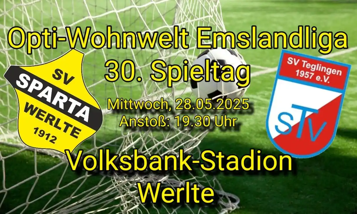 Image from SV Sparta Werlte ERSTE: *MATCHDAY* Heute ist der letzte Spieltag und dazu ein Heimspiel. Nach...