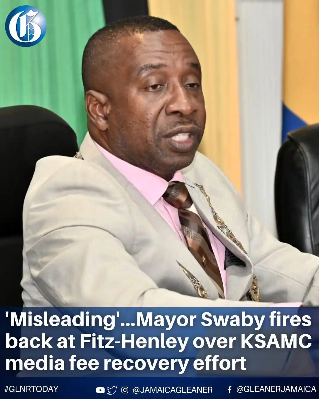 Image from The Gleaner Company (Media) Limited: Mayor of Kingston, Andrew Swaby, has rejected claims made by Governmen...