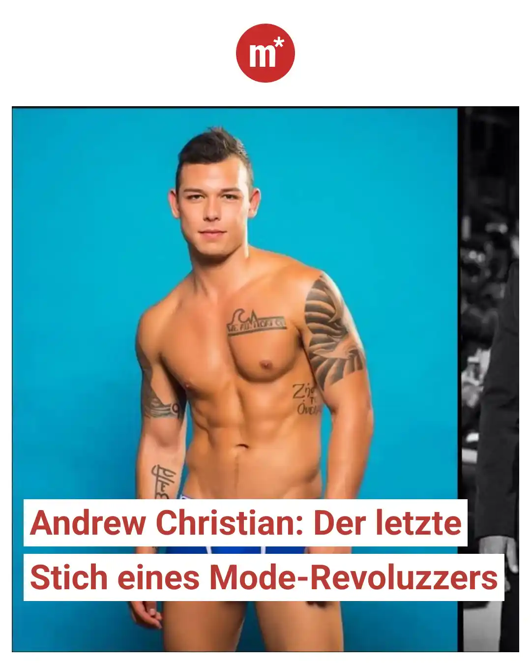 Image from blu: Nach über 25 Jahren legt Andrew Christian die Nadel aus der Hand. Der ...
