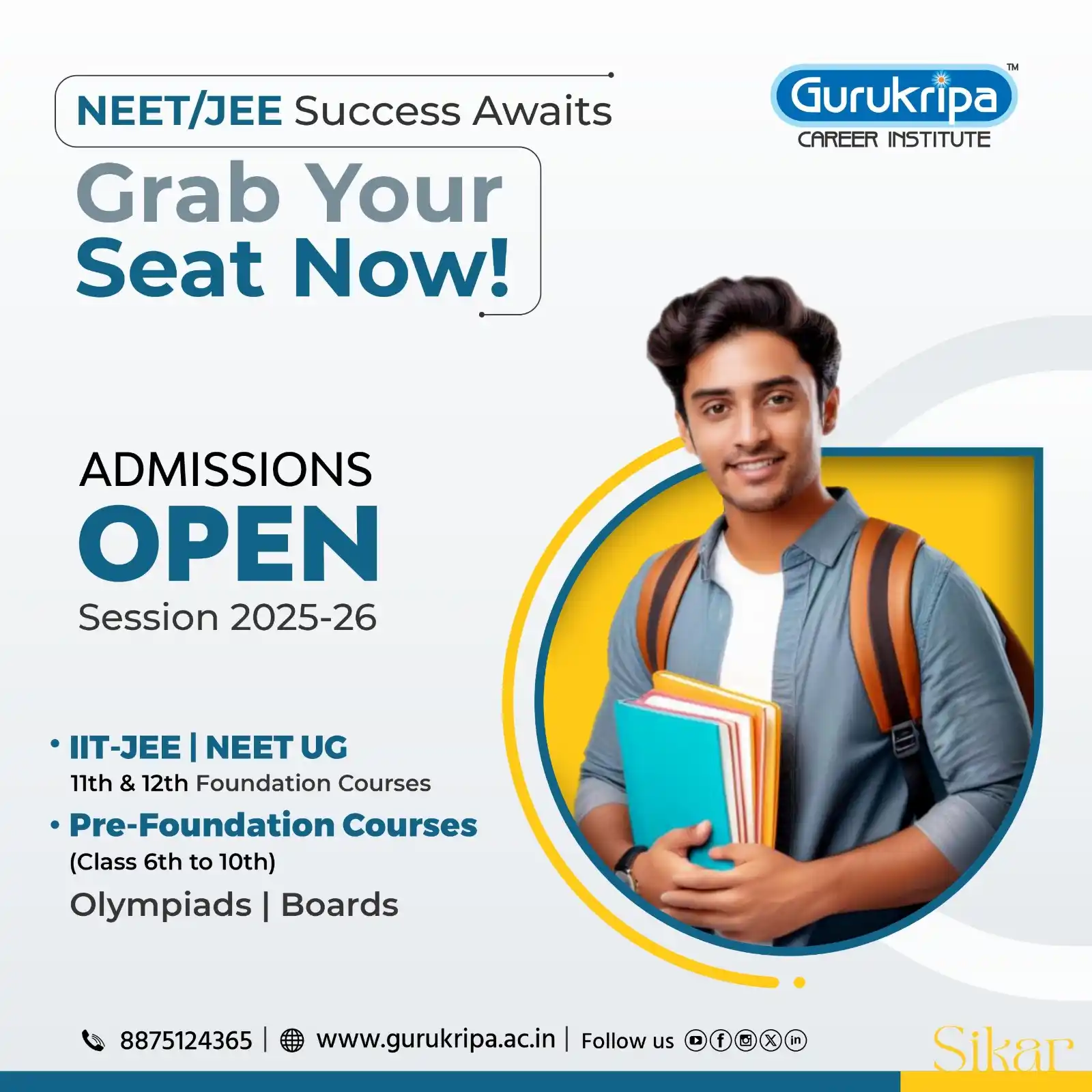 Image from Gurukripa Career Institute: 🌟 NEET/JEE Success Awaits – Grab Your Seat Now! 📢 Admissions Open f...