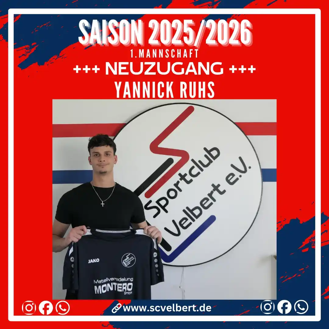 Image from SC Velbert : *🔴⚪ OFFICIAL: Yannick Ruhs – Neuzugang im SC-Tor! ✅🧤* Mit Yannick R...