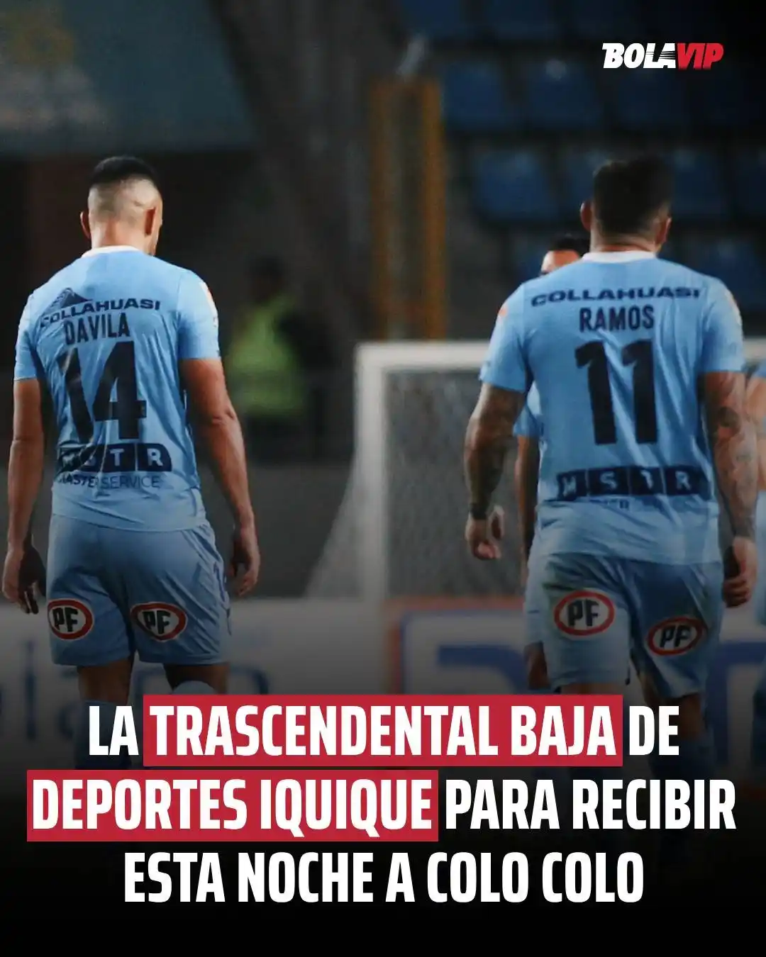 Image from Bolavip | Colo Colo: *OJO, EL DRAGÓN LLEGA CON PROBLEMAS* 🐉👀  Esta noche Deportes Iquique...
