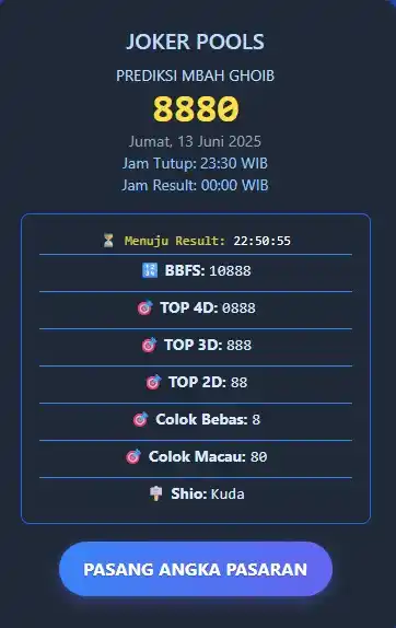 Image from MBAH GHOIB SLTGAMING: PREDIKSI JOKER POOLS MBAH GHOIB TGL 13 Juni 2025 LINK PREDIKSI : ht...