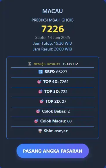 Image from MBAH GHOIB SLTGAMING: PREDIKSI MACAU MBAH GHOIB TGL 14 Juni 2025 LINK PREDIKSI : https://...