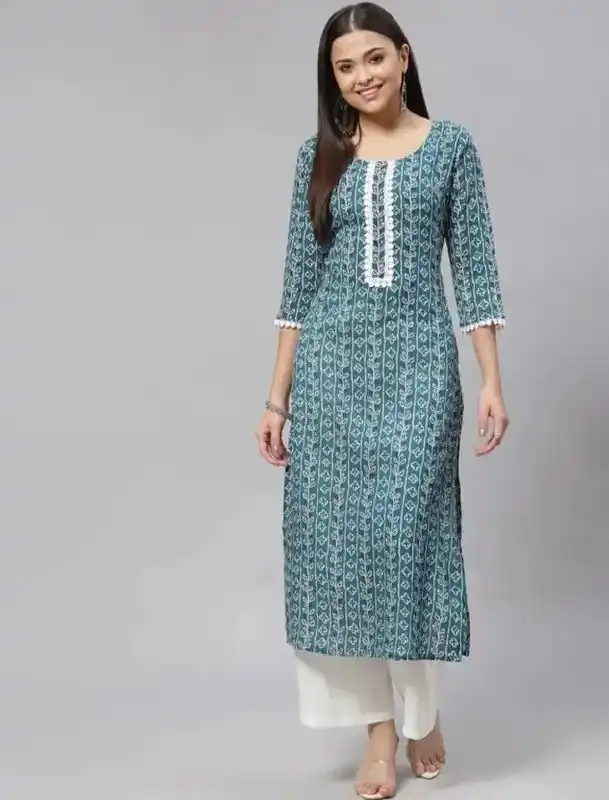 Image from Shop My Deals ( Best Online Shopping Deals, Offers Discount Site: *🔥🔥RadhikaKurtis Women Printed Viscose Rayon A-line Kurta (Yellow, ...