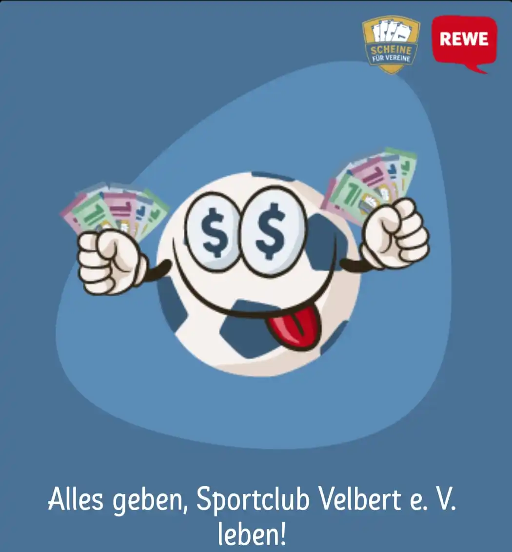 Image from SC Velbert : *🏆 Scheine für Vereine – wir zählen auf euch! 🏆* *Jetzt REWE-Vereins...