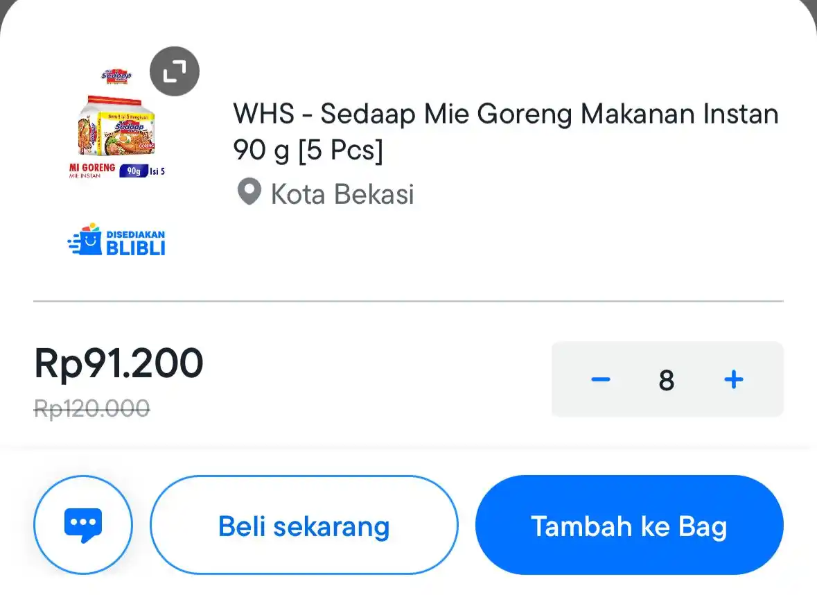 Image from Serba Ada ➖ MAMA NAYA ➖ INFO PROMO DISKON SHOPEE, LAZADA, BLIBLI ➖ INDOMARET, ALFAMART: Sedaap goreng 40 pcs (1 dus) *cuma 91rban* ✅ ambil 8 bag ✅ 1 bag isi ...