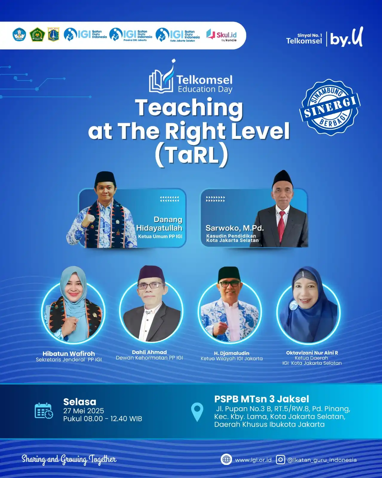 Image from Ikatan Guru Indonesia (IGI): *SINERGI PP IGI-PW IGI DK Jakarta-PD IGI Kota Jaksel didukung oleh Tel...