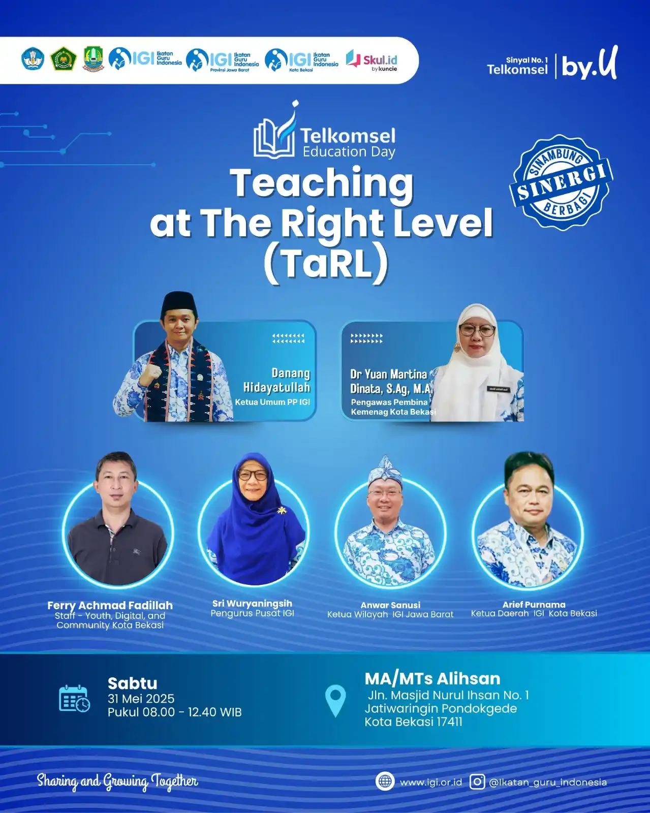 Image from Ikatan Guru Indonesia (IGI): *SINERGI PP IGI-PW IGI Jabar-PD IGI Kota Bekasi didukung oleh Telkomse...