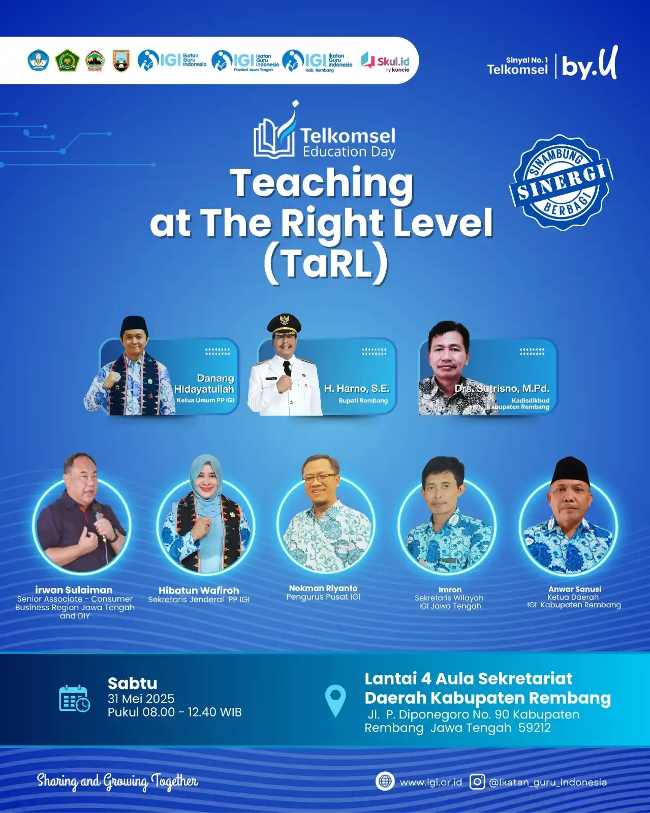 Image from Ikatan Guru Indonesia (IGI): *SINERGI PP IGI-PW IGI Jateng-PD IGI Kab. Rembang didukung oleh Telkom...