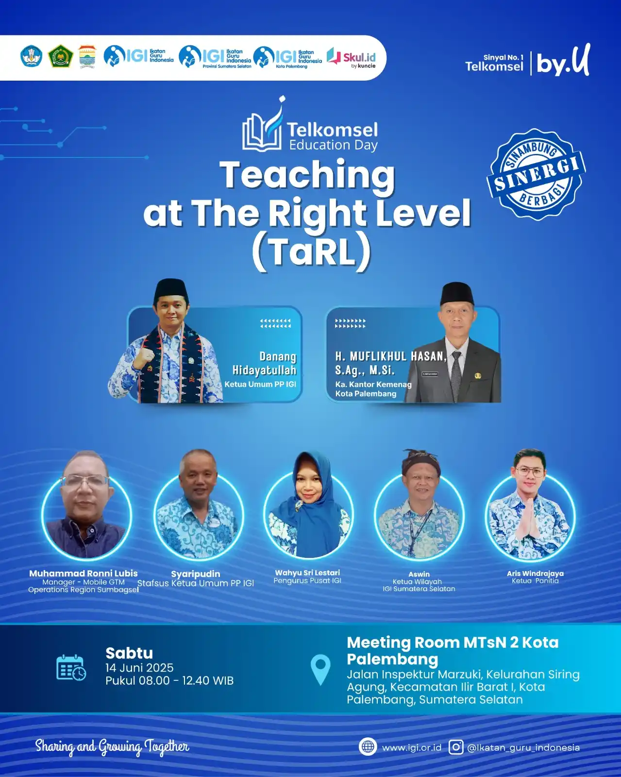 Image from Ikatan Guru Indonesia (IGI): *SINERGI PP IGI-PW IGI Sumsel didukung oleh Telkomsel* <a class="text...