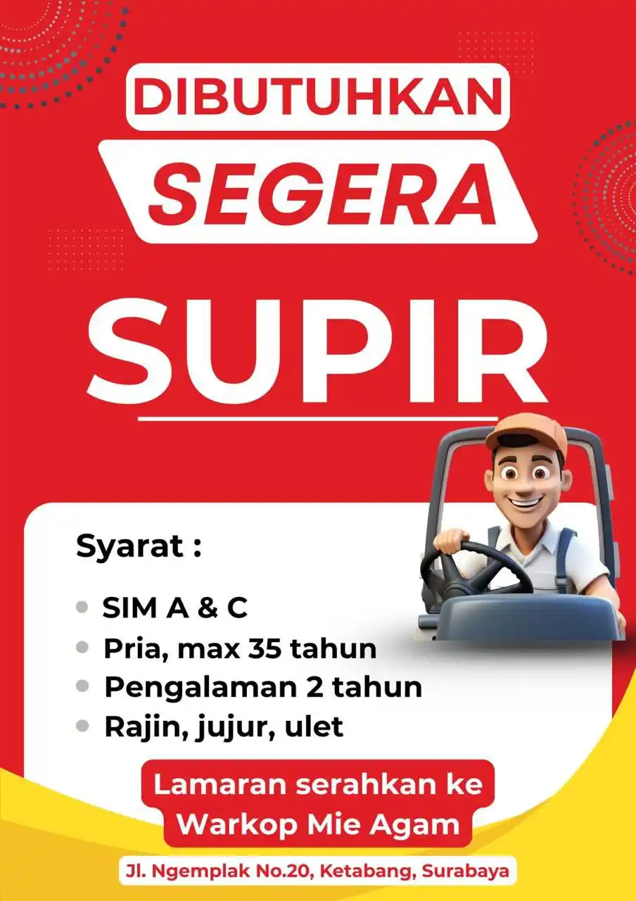 Image from Loker Surabaya Dan Sekitarnya: supir ketabang sby...