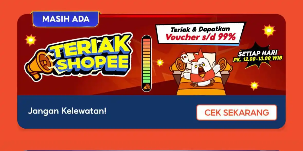 Image from Serba Ada ➖ MAMA NAYA ➖ INFO PROMO DISKON SHOPEE, LAZADA, BLIBLI ➖ INDOMARET, ALFAMART: *TERIAK SHOPEE* 🎺 ⏰ 12.00-13.00 📌 LEVEL 1 Tanki full tidak dapat ap...