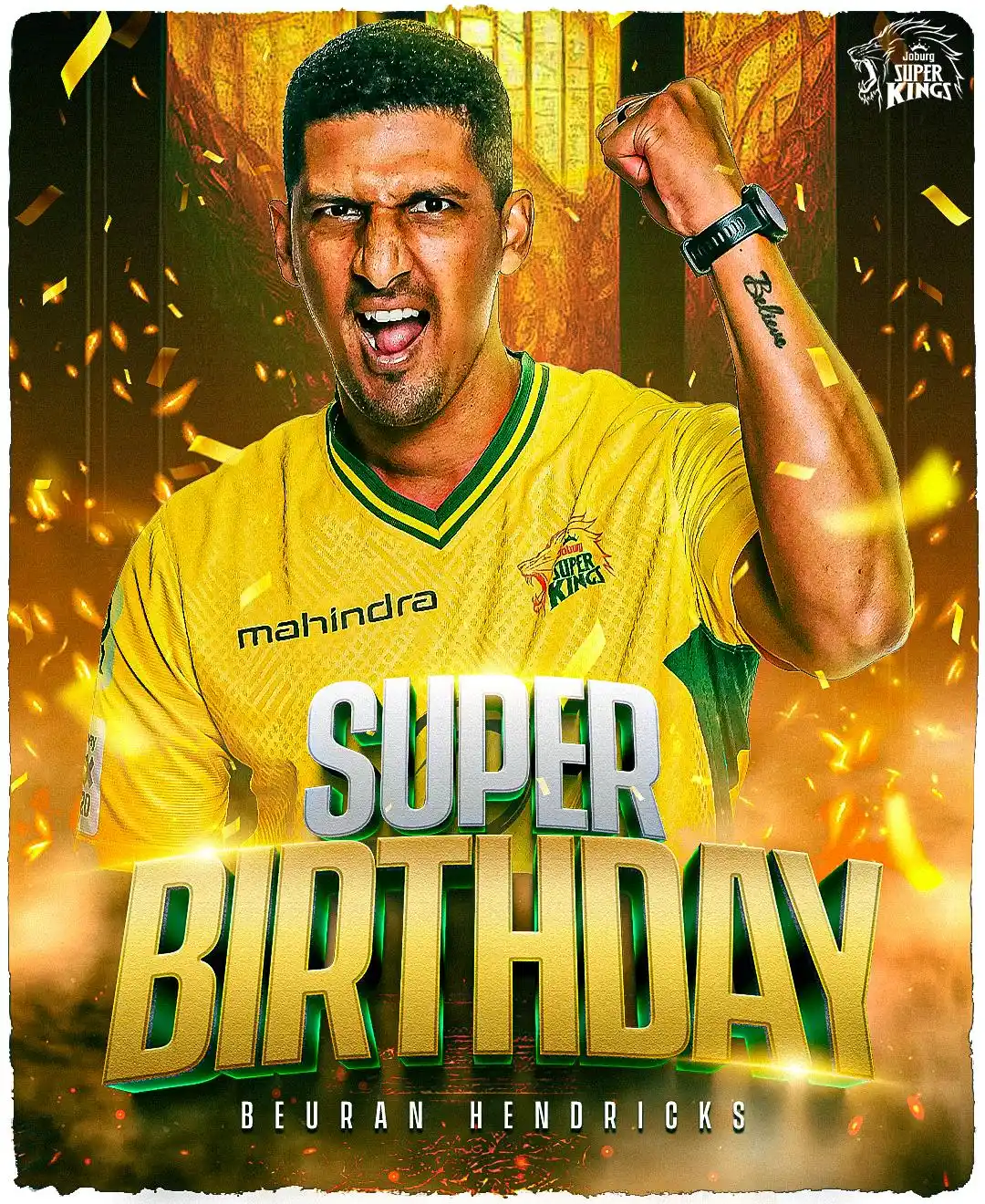 Image from Joburg Super Kings: To a year filled with joy, energy and prosperity! 💛✨  Wishing you a W...