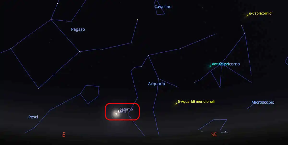 Image from Meteo.it: *Torna il "bacio stellare" tra Luna e Saturno* Ecco quando e come ammi...