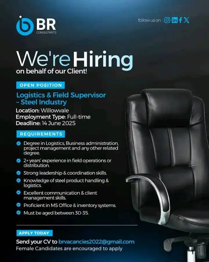 Image from Zim Jobs 🇿🇼 BRC: 📣 We’re Hiring on Behalf of Our Client! Looking for your next leaders...