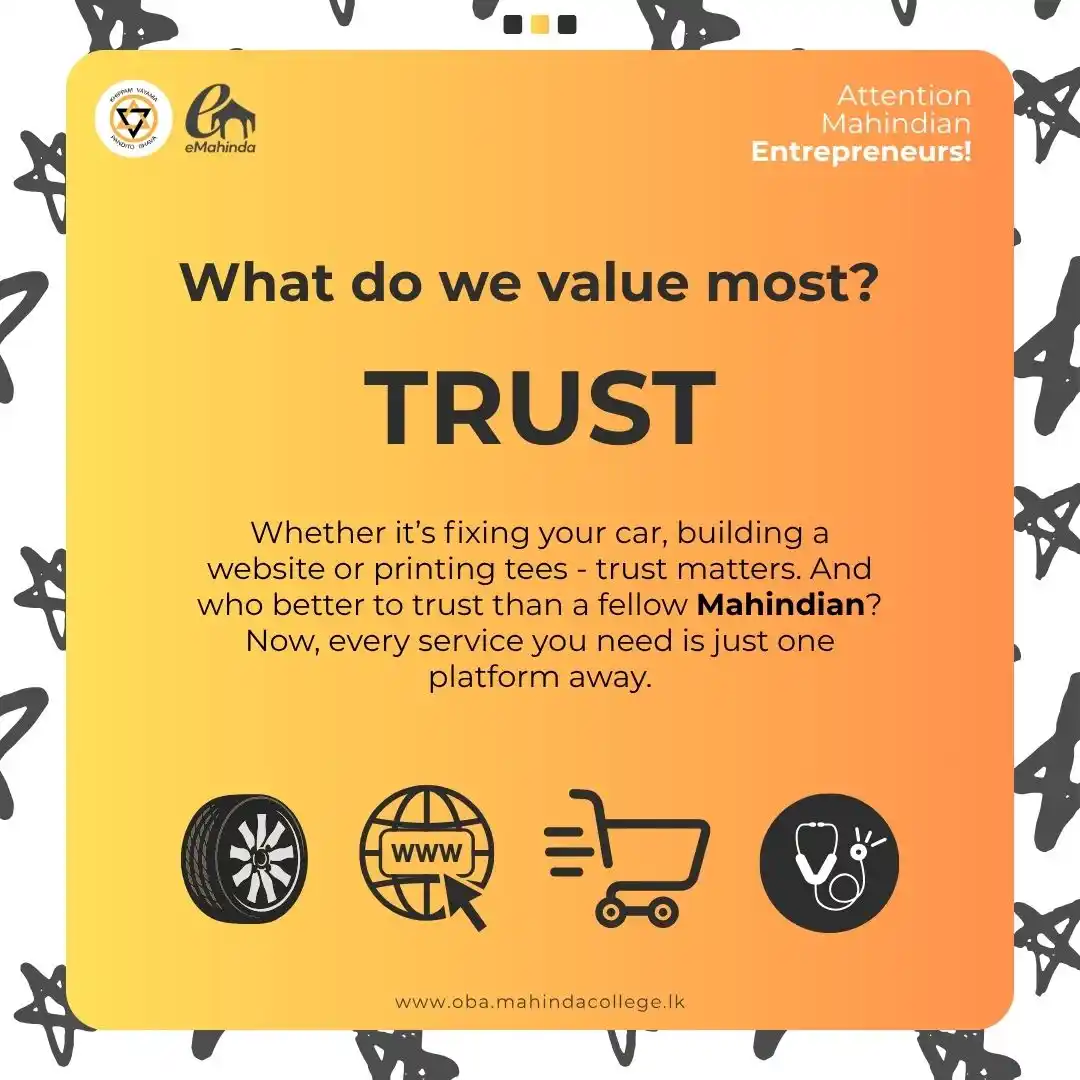Image from Mahinda College: What do we value most? Trust. It’s what turns classmates into lifelong...