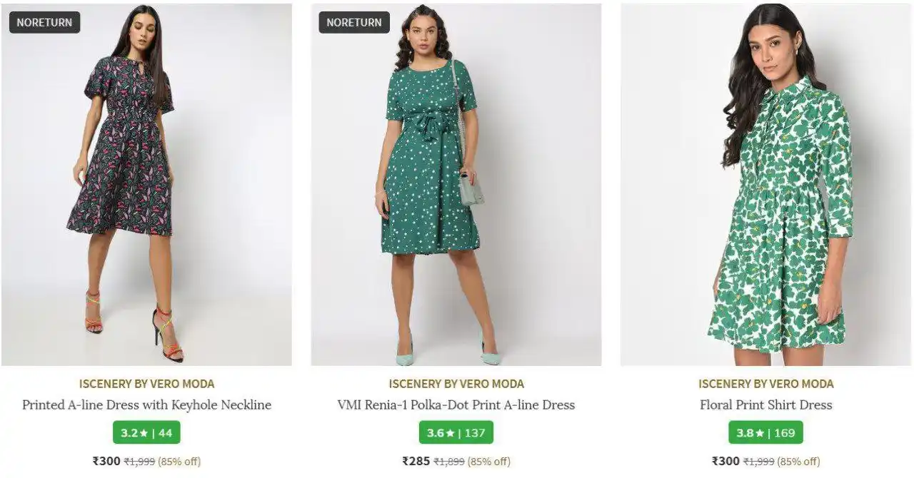 Image from Hot Deals - Online Shopping Offers: Ajio | Upto 85% Off Vero Moda & ONLY Women's Clothing. Dresses : http...