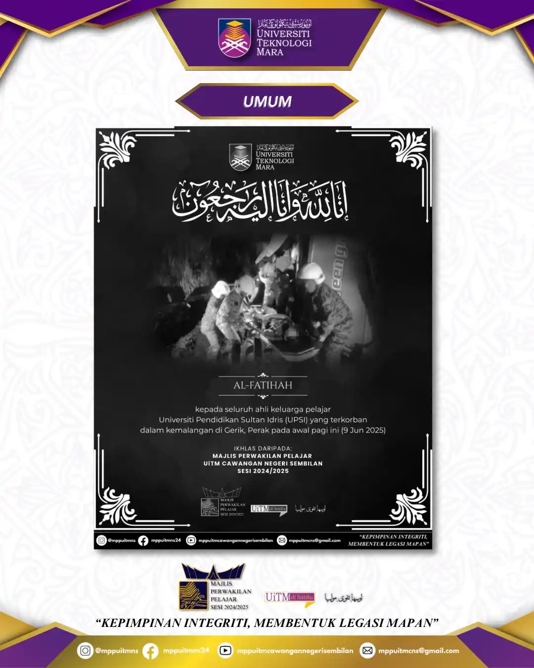 Image from INFO MPP UiTM CAWANGAN NEGERI SEMBILAN SESI 2024/2025: Assalamualaikum wbt, Salam Sejahtera, Salam UiTM di Hatiku, Salam Mala...