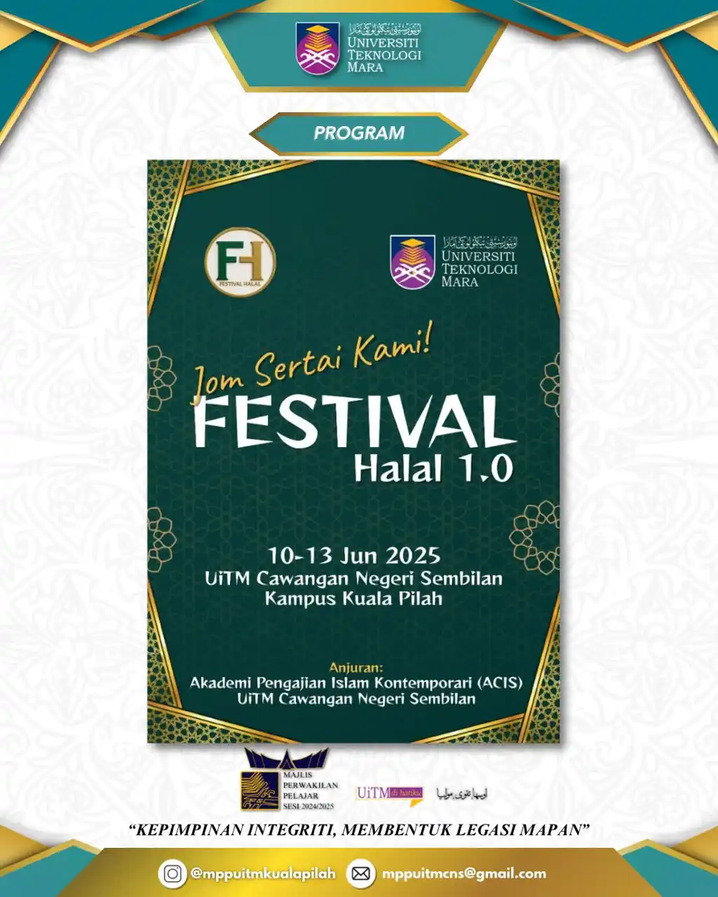 Image from INFO MPP UiTM CAWANGAN NEGERI SEMBILAN SESI 2024/2025: Assalamualaikum wbt, Salam Sejahtera, Salam UiTM di Hatiku, Salam Mala...