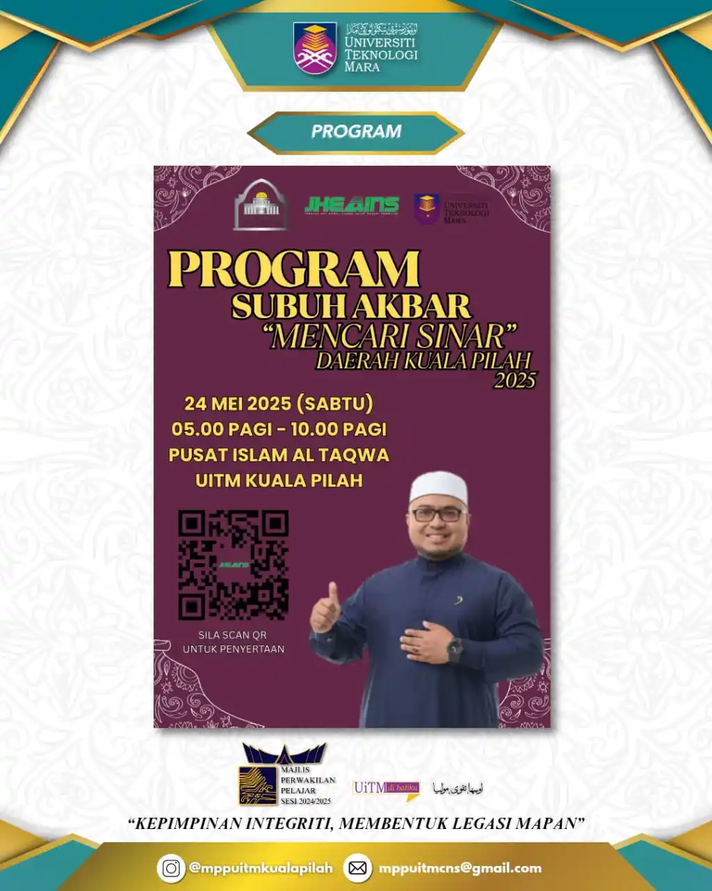 Image from INFO MPP UiTM CAWANGAN NEGERI SEMBILAN SESI 2024/2025: Assalamualaikum wbt, Salam Sejahtera, Salam UiTM di Hatiku, Salam Mala...