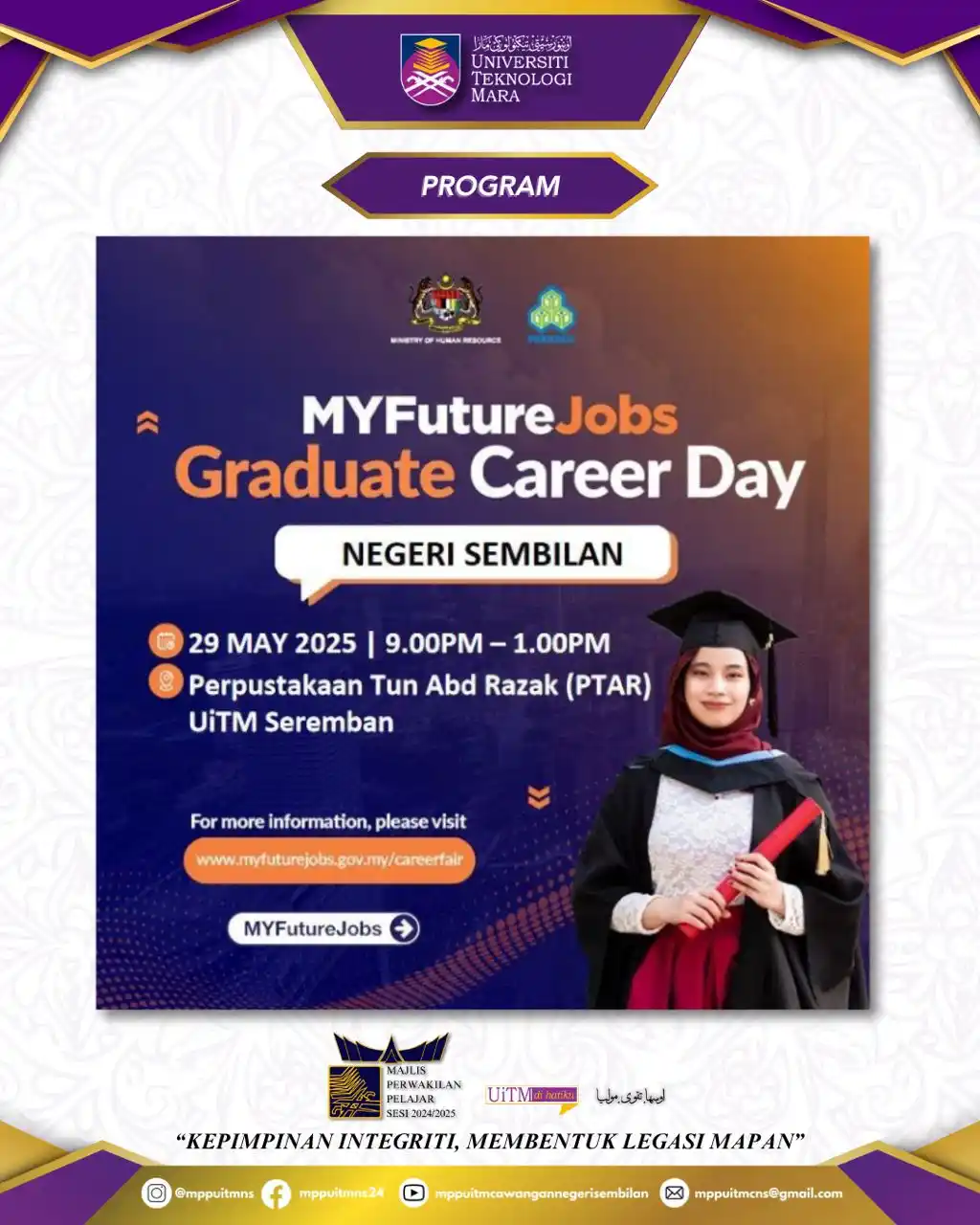 Image from INFO MPP UiTM CAWANGAN NEGERI SEMBILAN SESI 2024/2025: Assalamualaikum wbt, Salam Sejahtera, Salam UiTM di Hatiku, Salam Mala...