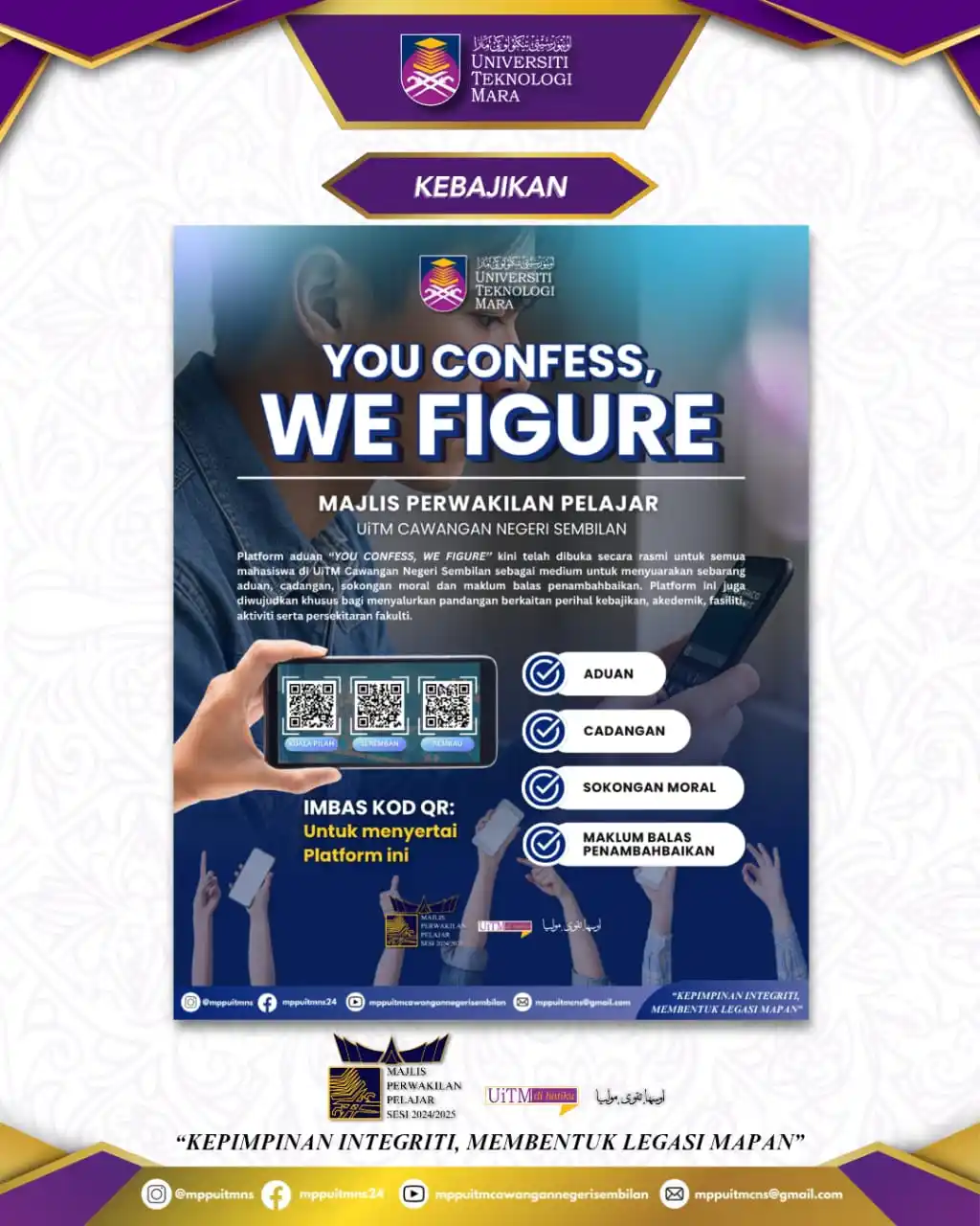 Image from INFO MPP UiTM CAWANGAN NEGERI SEMBILAN SESI 2024/2025: Assalamualaikum wbt, Salam Sejahtera, Salam UiTM di Hatiku, Salam Mala...