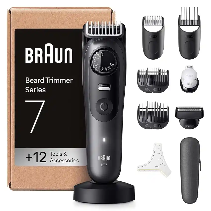 Image from Risparmio Felice: 👀 Braun Regolabarba Uomo Series 7, +12 Strumenti Da Barbiere, Lama Pr...
