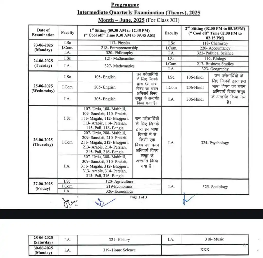 Image from Bihar Board News: 🛑 BSEB ::: {Letter :― BSEB(SS)/KEN/54/2025―604/पटना; Dated:- 06/06/20...