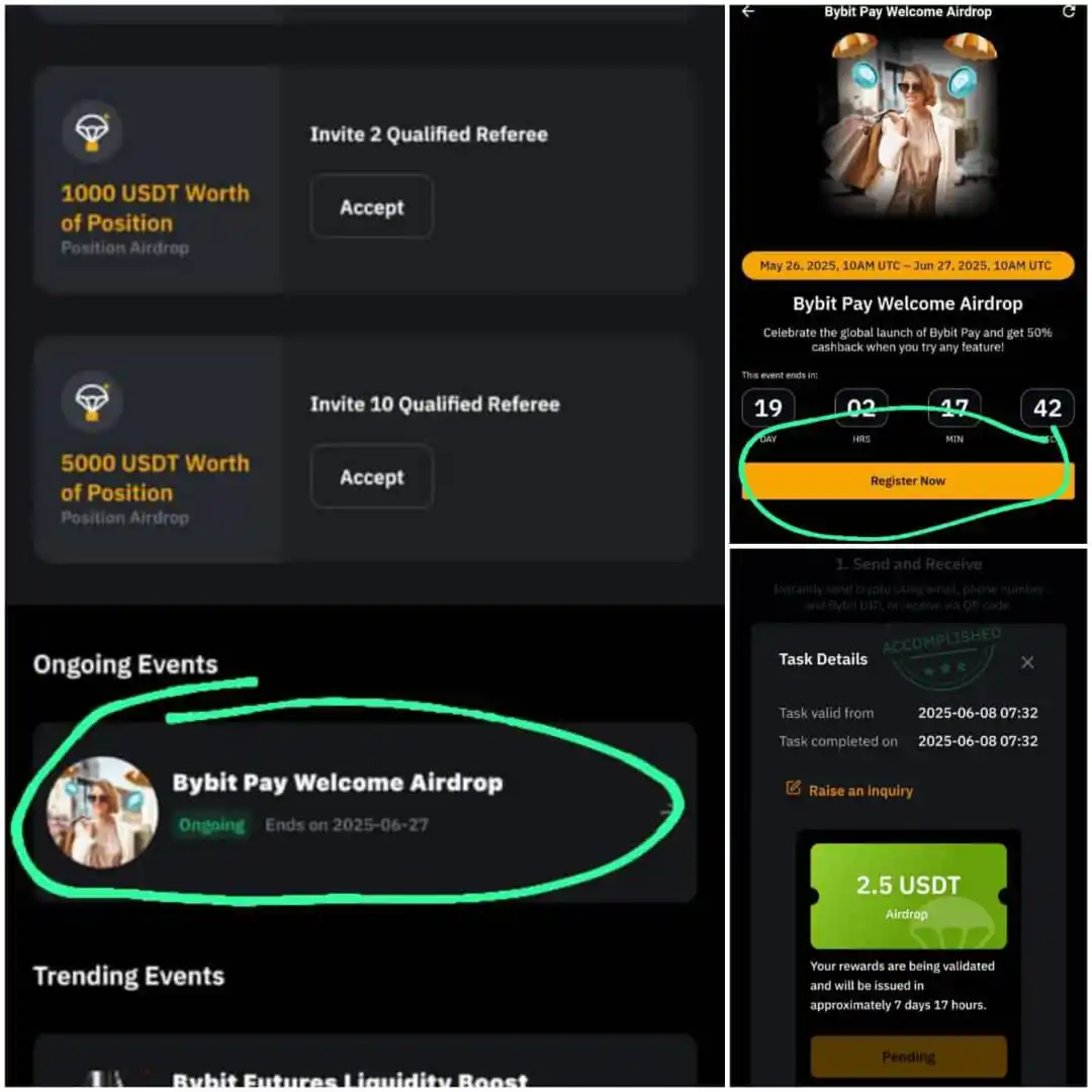 Image from ๐๐ผ๐ฝ๐ผโ๐พ๐โ๐ผ๐ผโ๐โ๐พ: Bybit users get ready free $2.5 Go to Ur Bybit Click on rewards hub ...
