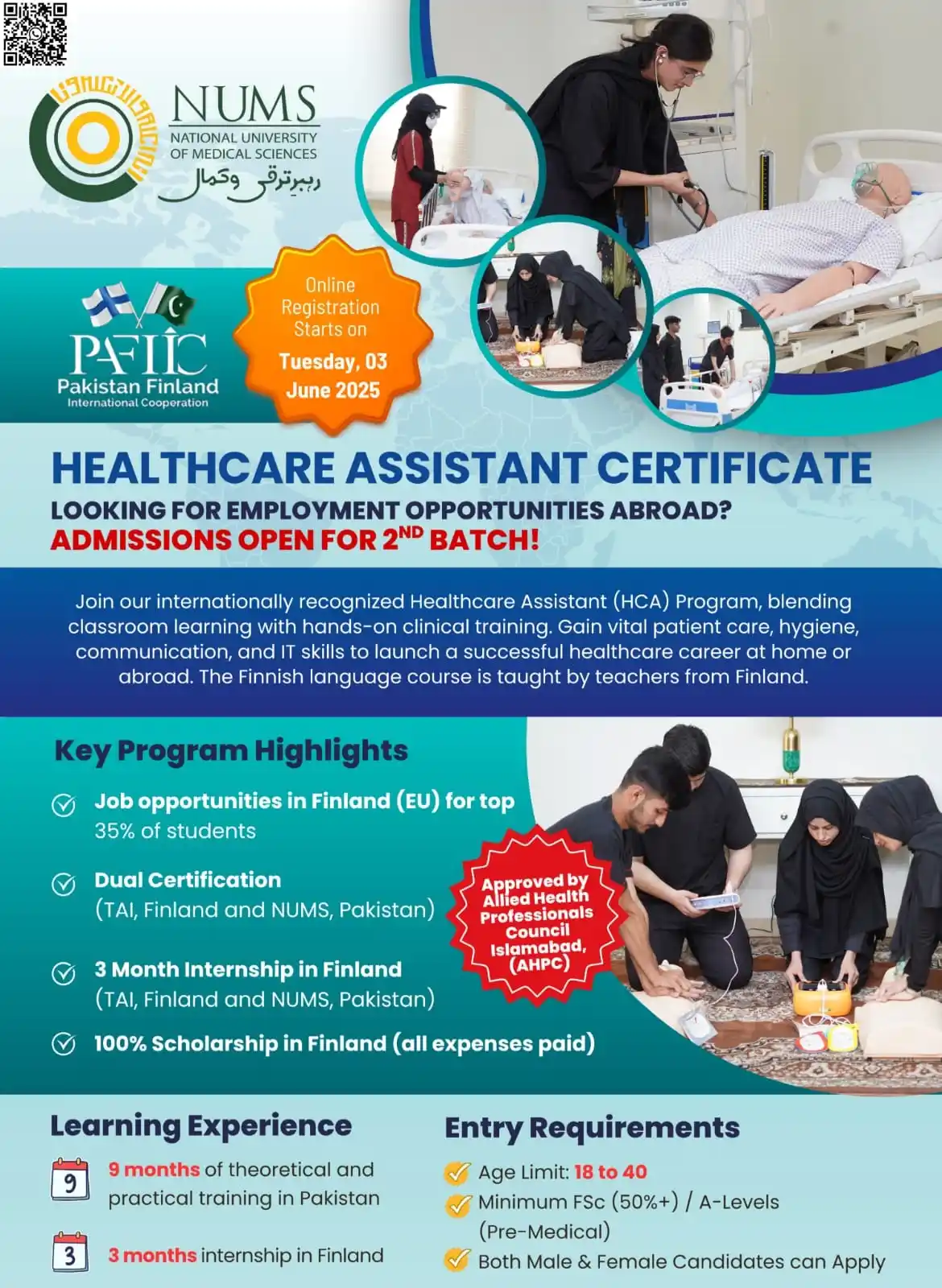 Image from NJP Jobs: *🔊Certificate In Healthcare Assistant* فن لینڈ *(Finland)* کے تعاون س...